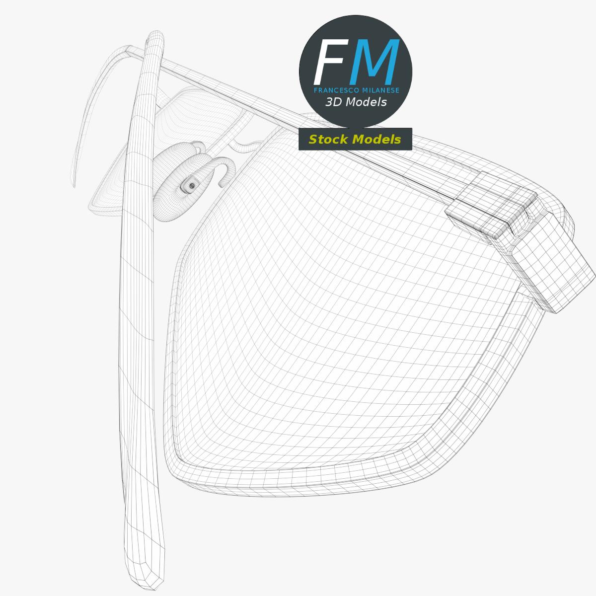 3D-Modell - Fünfeckige Brille - 08
