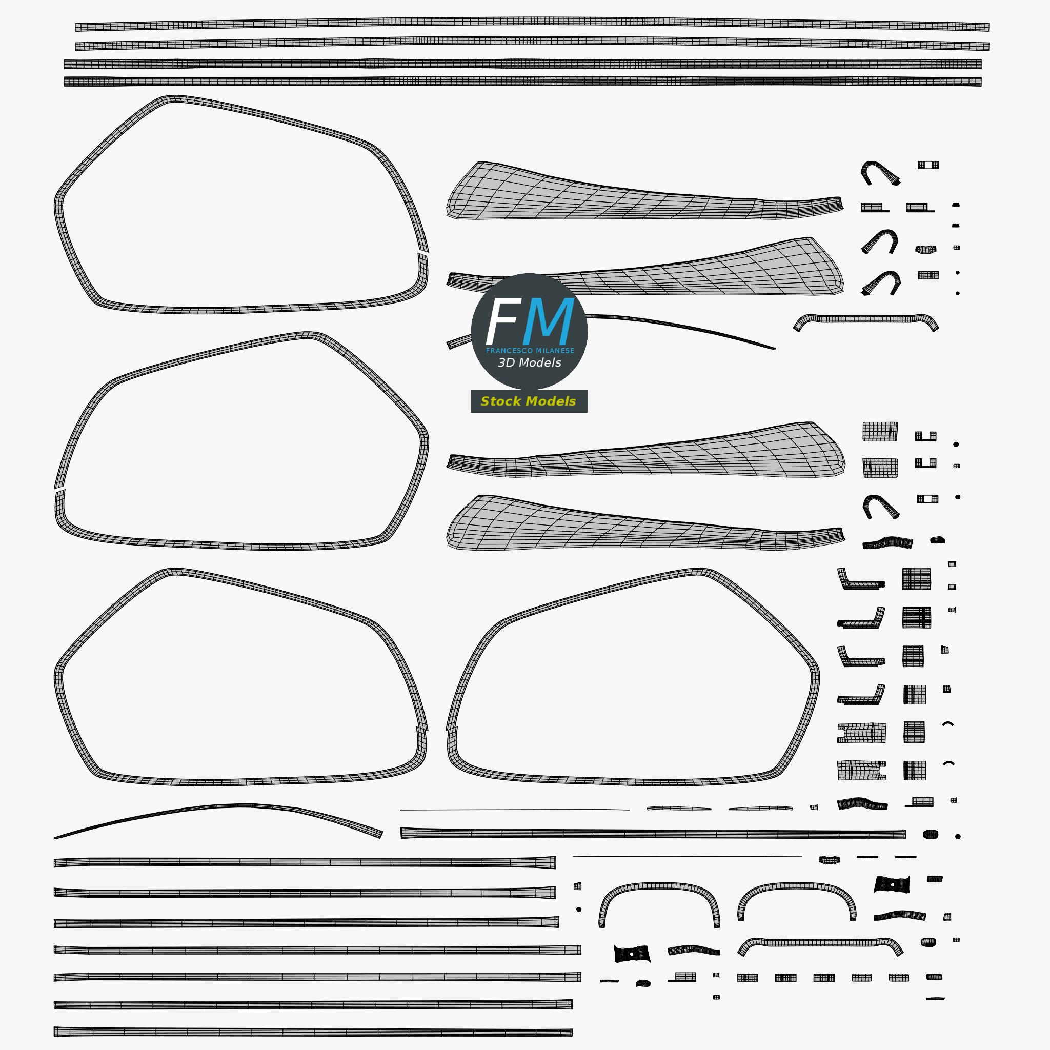 3D-Modell - Fünfeckige Brille - 11