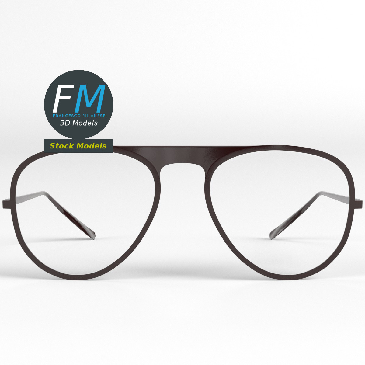 3D-Modell - Pilotenbrille - 03