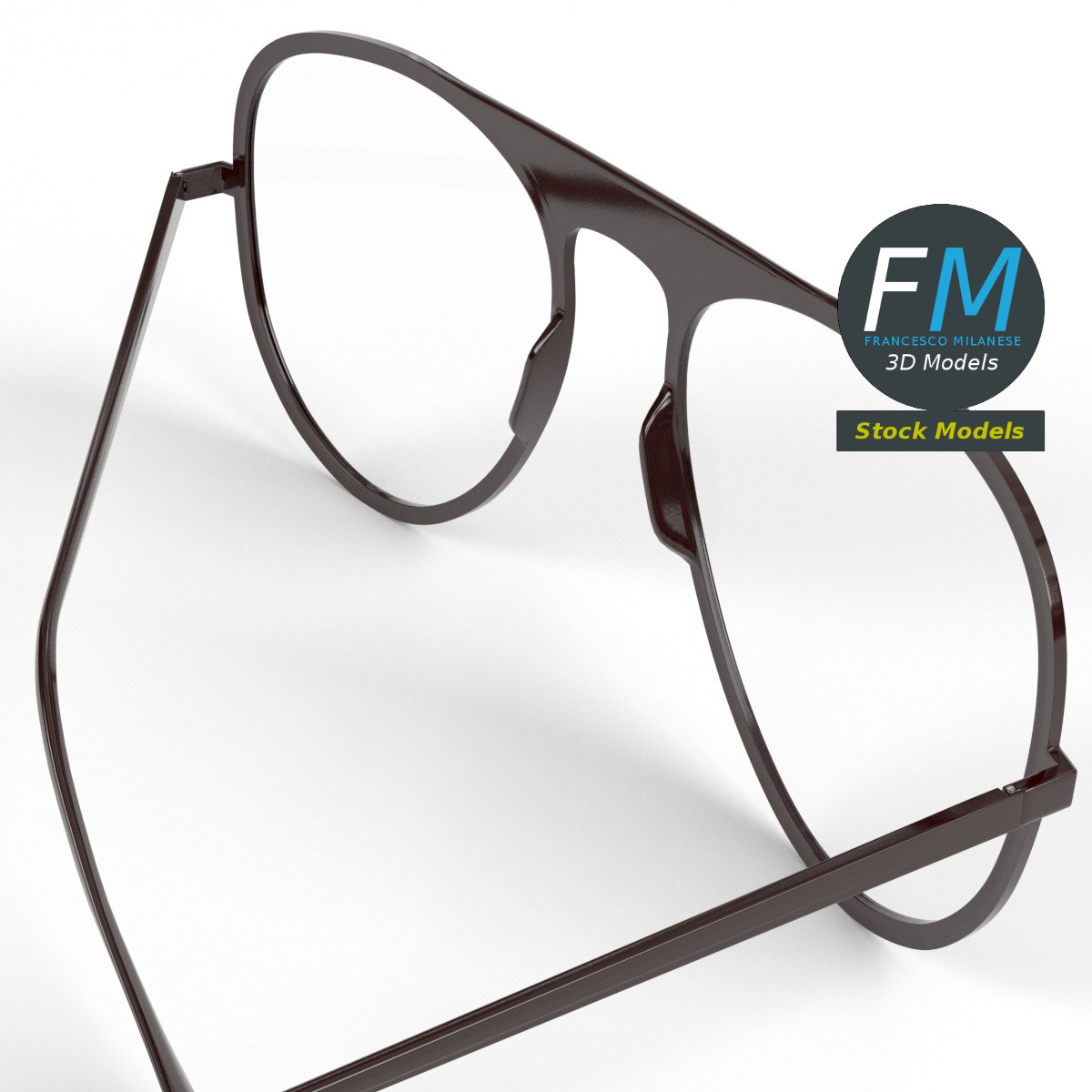 3D-Modell - Pilotenbrille - 04