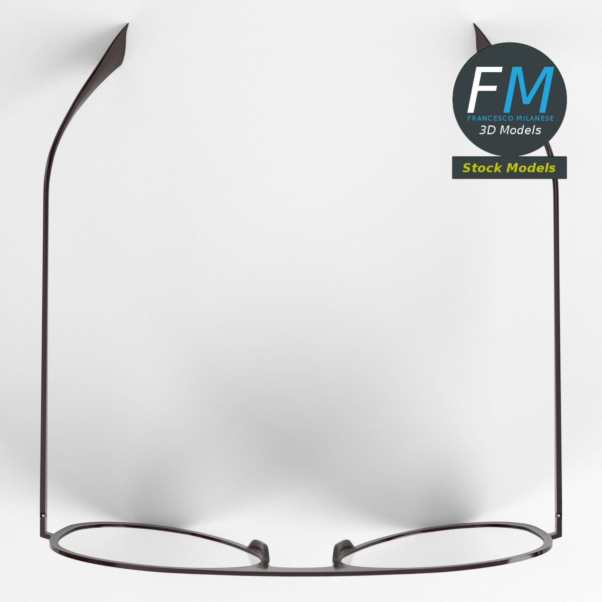 3D-Modell - Pilotenbrille - 06
