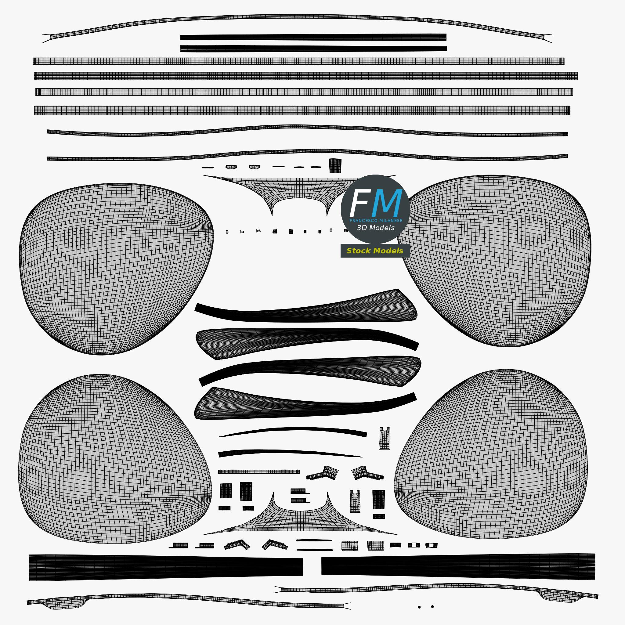 3D-Modell - Pilotenbrille - 11 3D-Modell - Pilotenbrille - 11