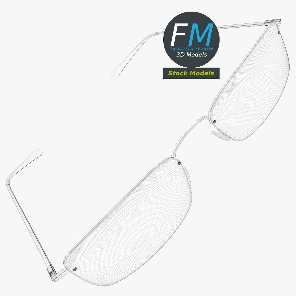 3D-Modell - Randlose Brille - 07