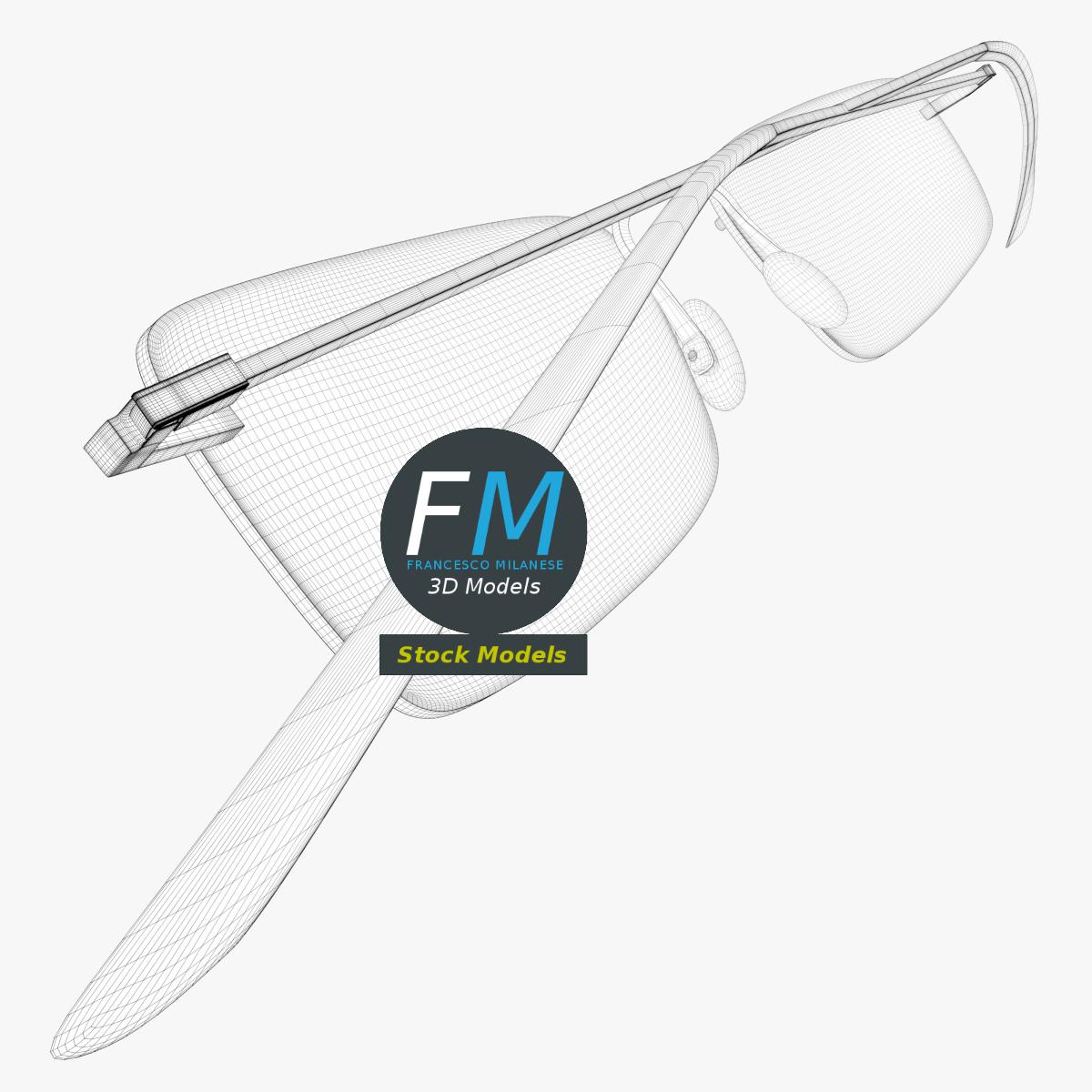 3D-Modell - Randlose Brille - 08