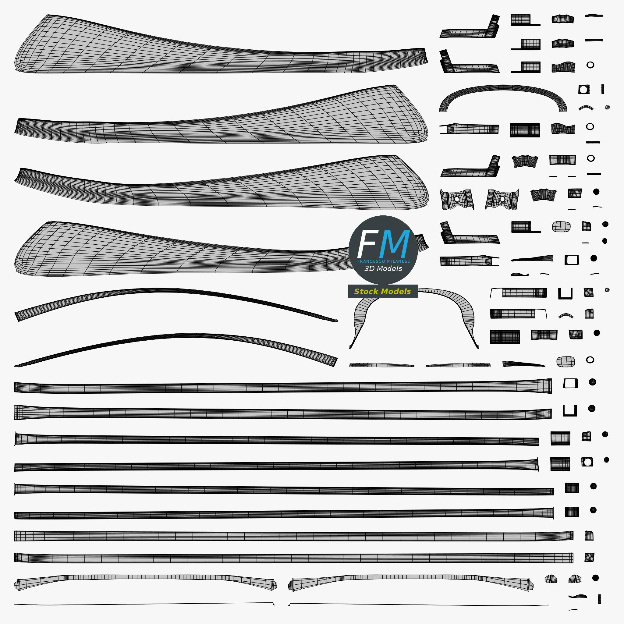 3D-Modell - Randlose Brille - 11