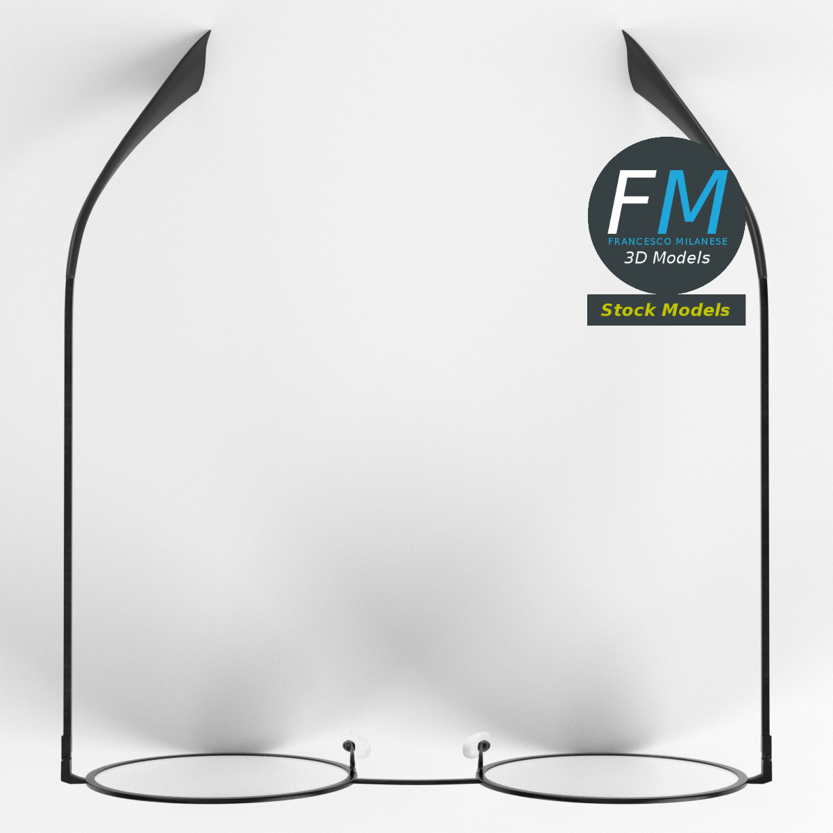 3D-Modell - Runde Brille - 06