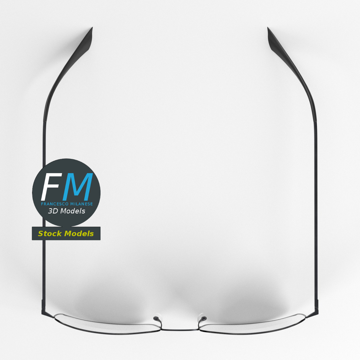 3D-Modell - Halbrandbrille - 06