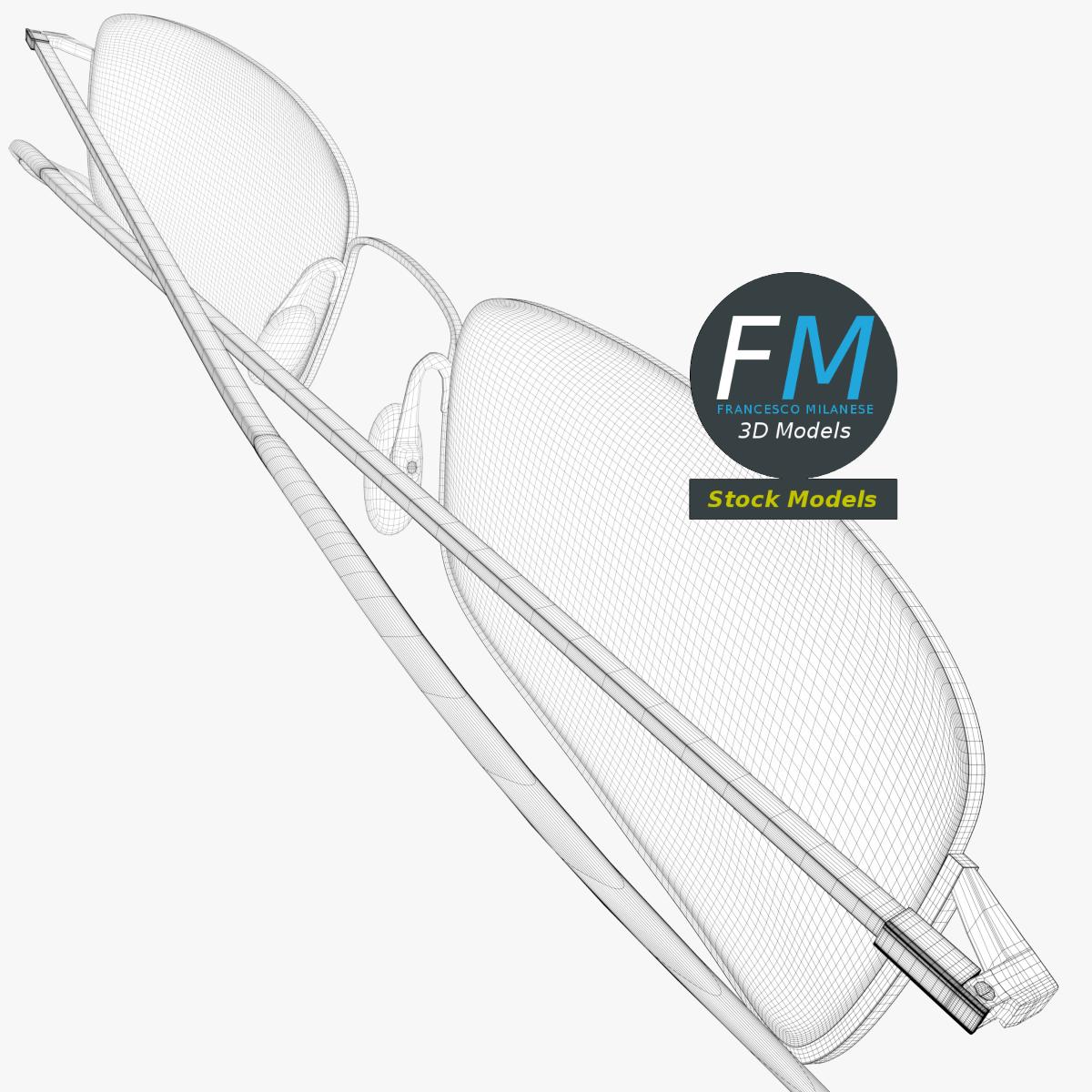 3D-Modell - Halbrandbrille - 07