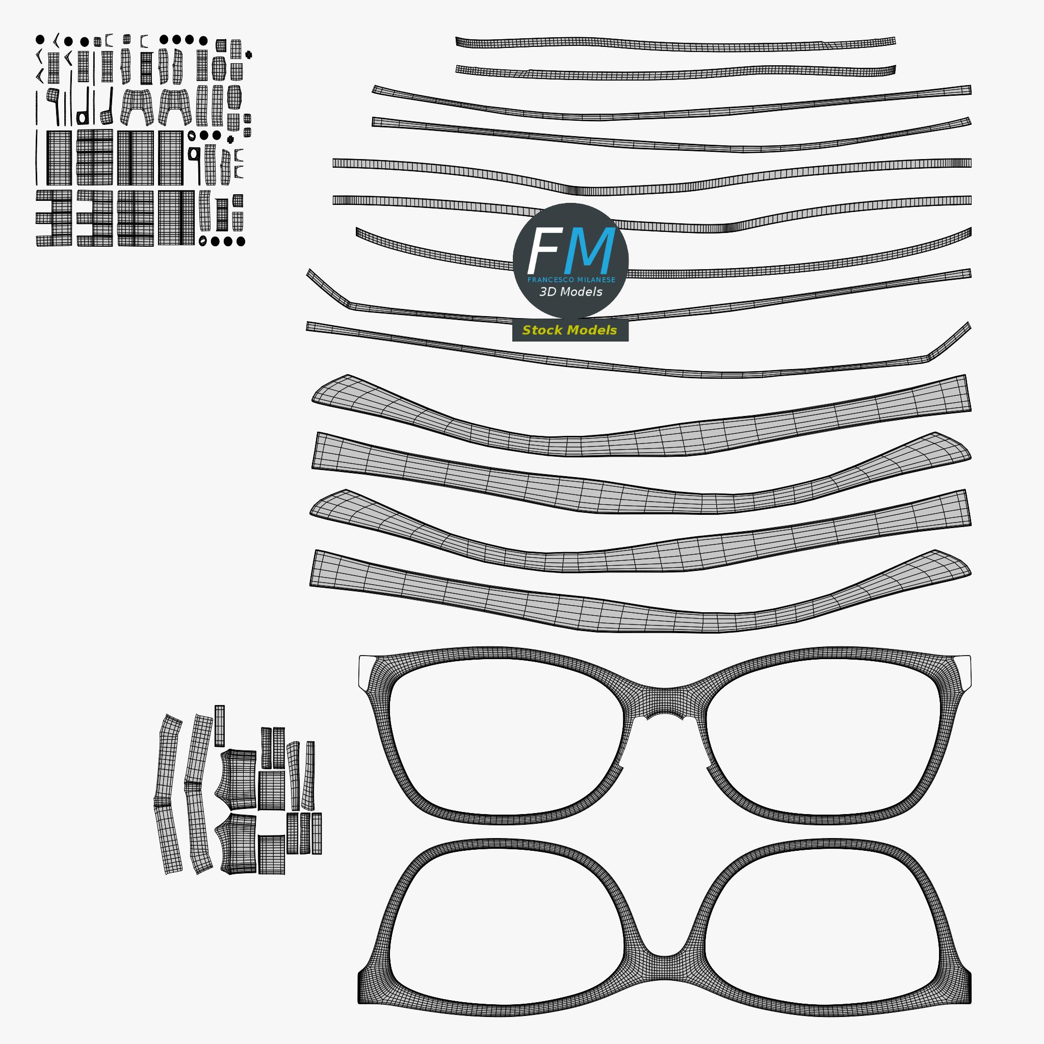 3D-Modell - Wellington-Brille - 11