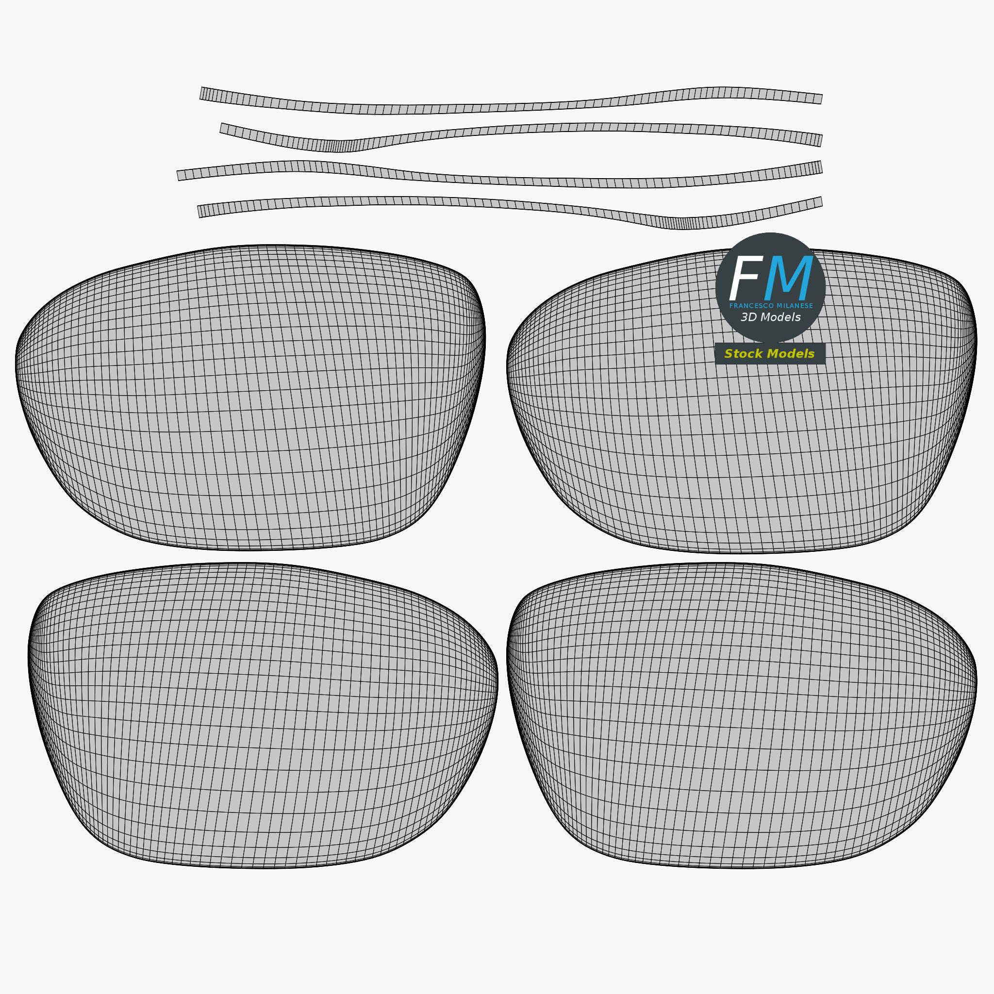3D-Modell - Wellington-Brille - 12 3D-Modell - Wellington-Brille - 12