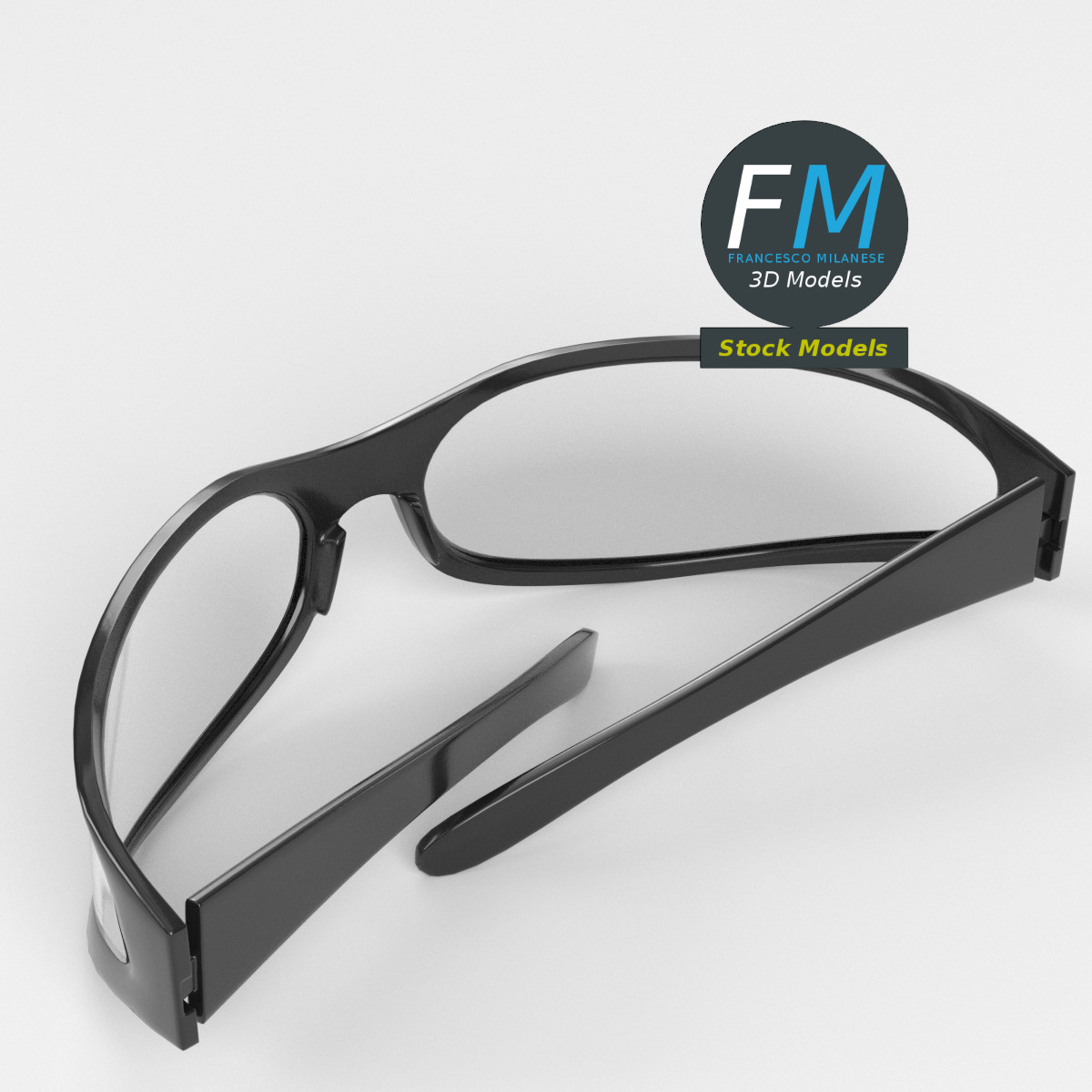 3D-Modell - Wraparound-Brille - 02