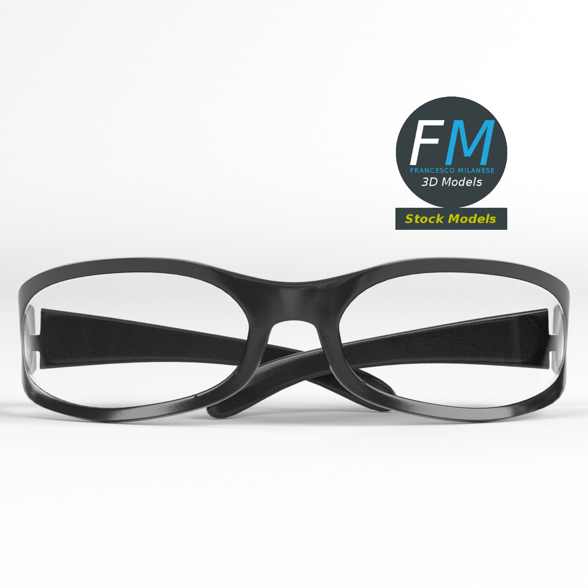 3D-Modell - Wraparound-Brille - 03