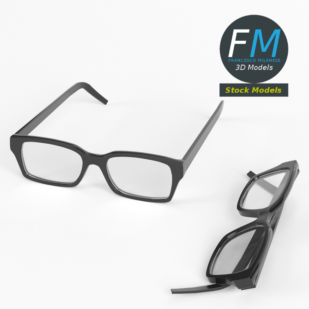 3D-Modell - Brille - 02