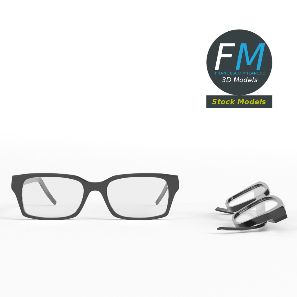 3D-Modell - Brille - 03
