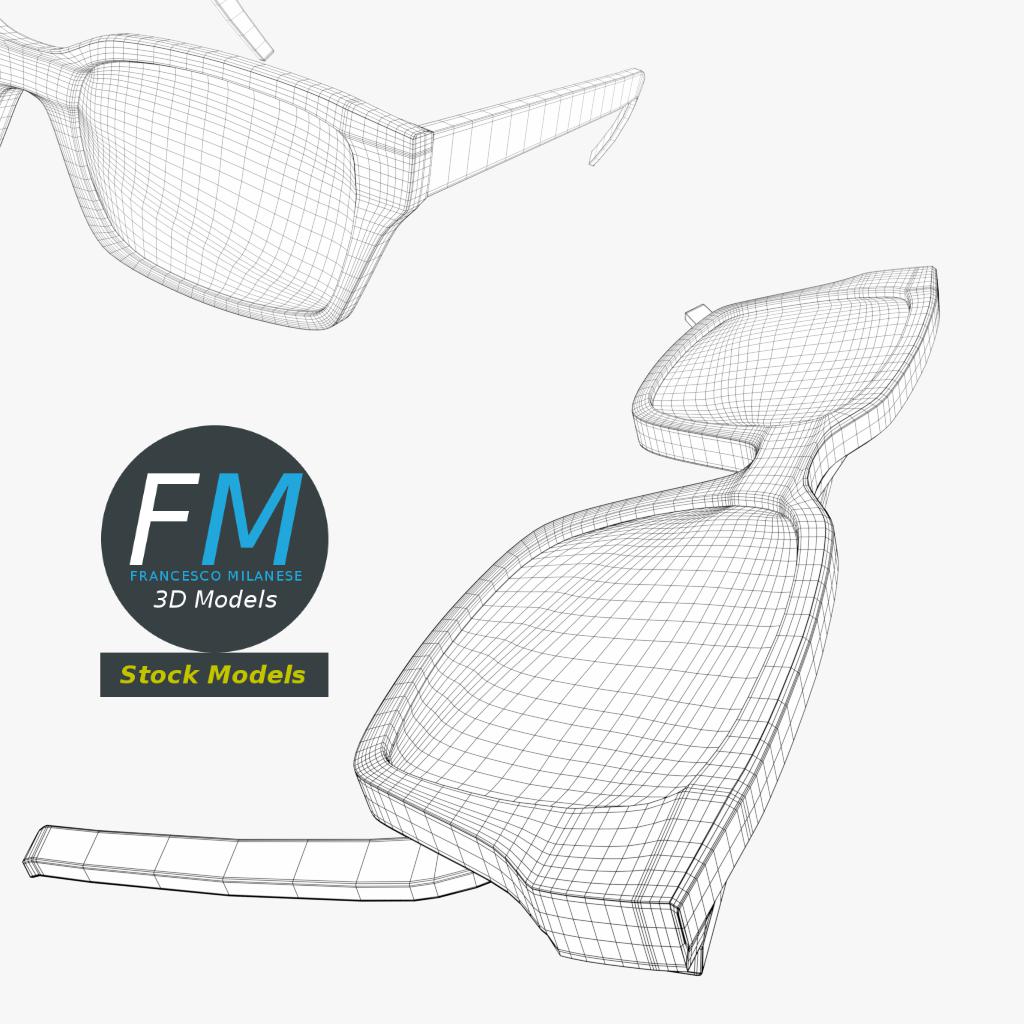 3D-Modell - Brille - 08
