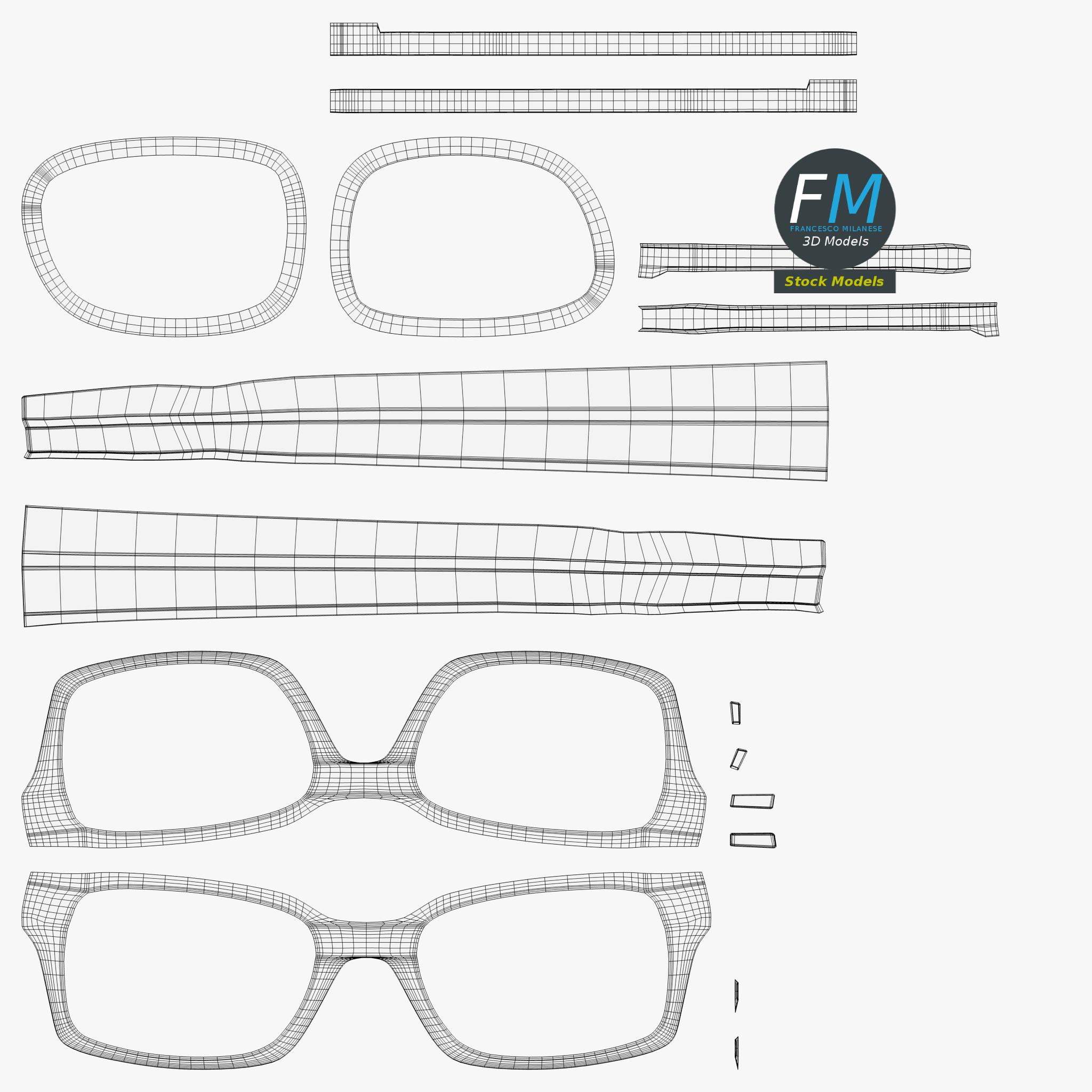 3D-Modell - Brille - 11
