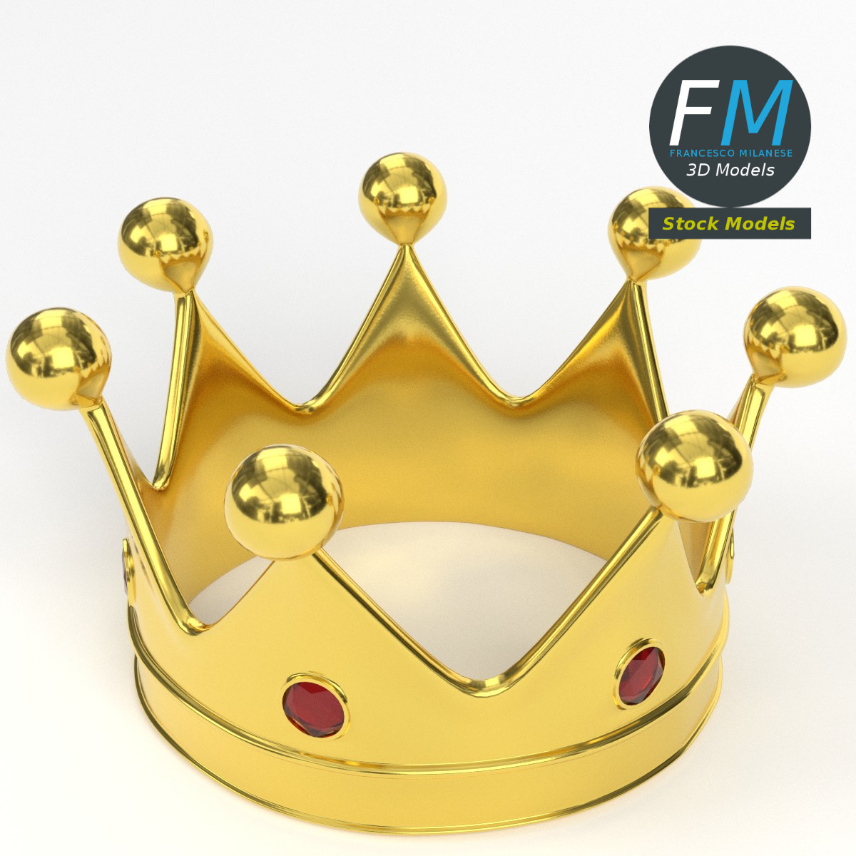 3D-Modell - Goldene Königskrone - 02