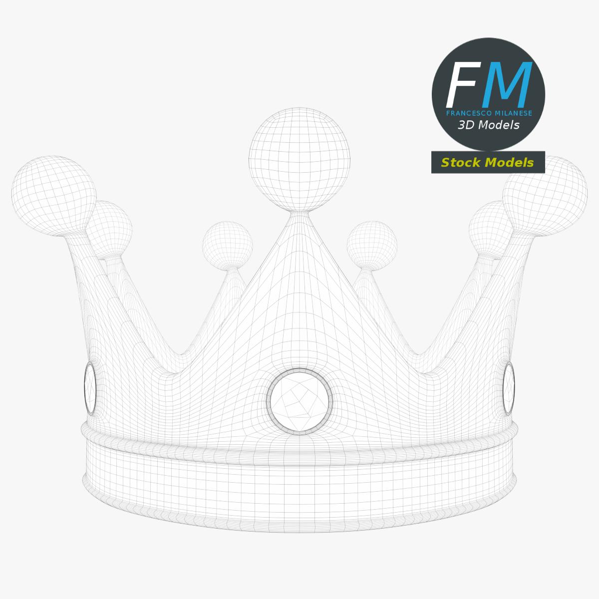 3D-Modell - Goldene Königskrone - 07