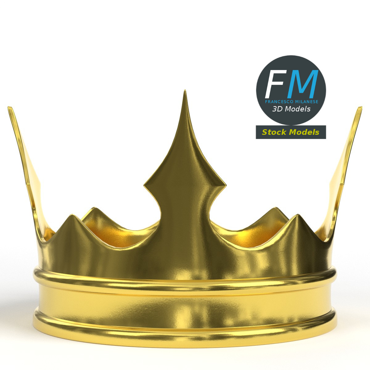 3D-Modell - Goldene Königskrone - 01