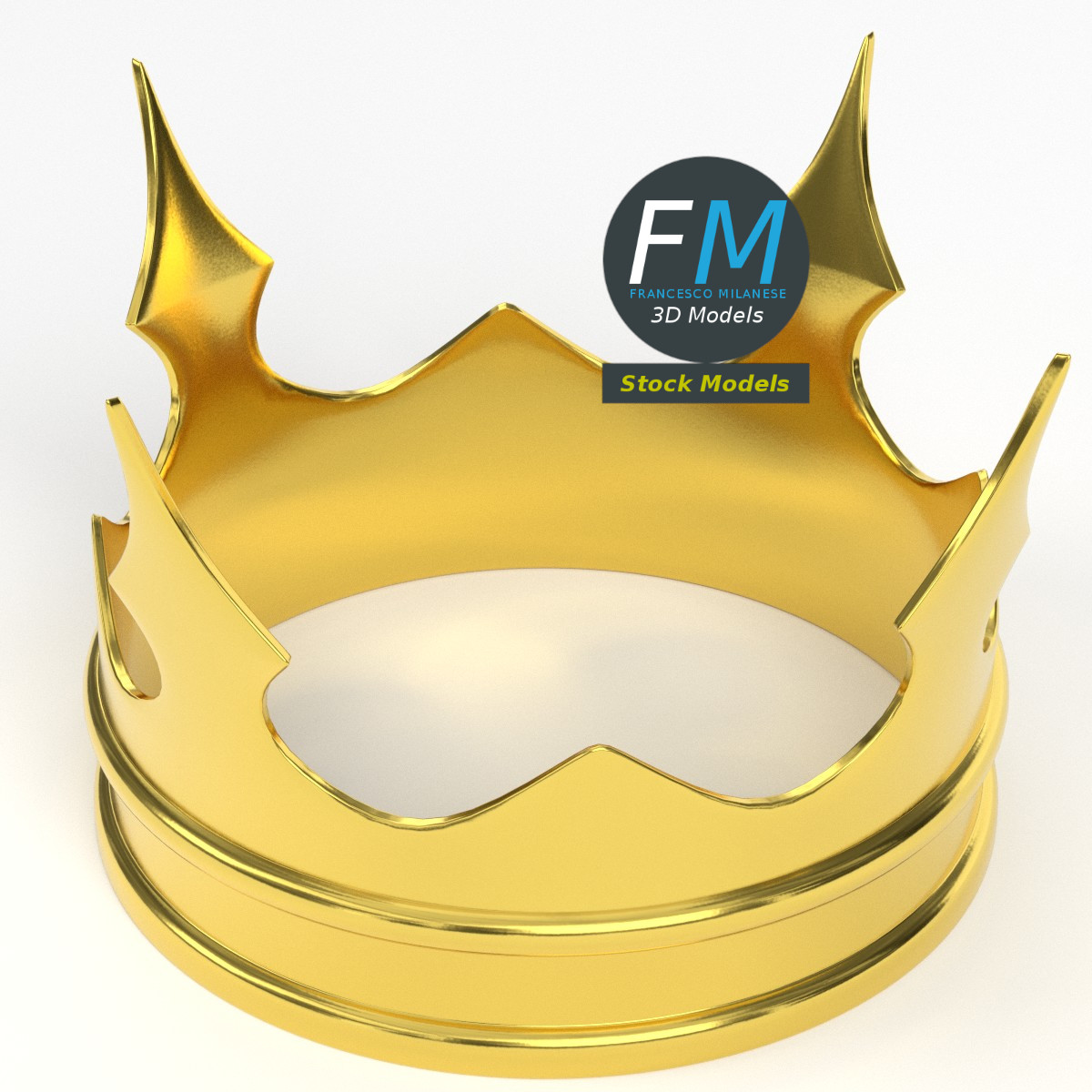 3D-Modell - Goldene Königskrone - 02