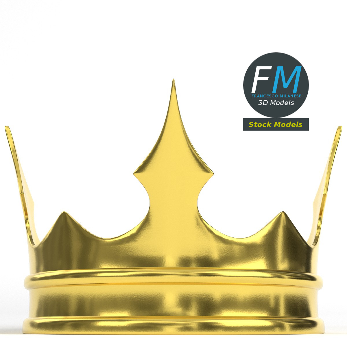 3D-Modell - Goldene Königskrone - 03