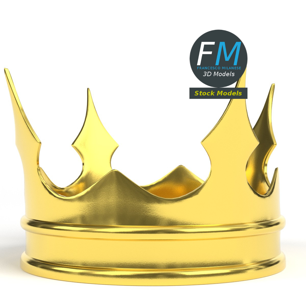 3D-Modell - Goldene Königskrone - 04