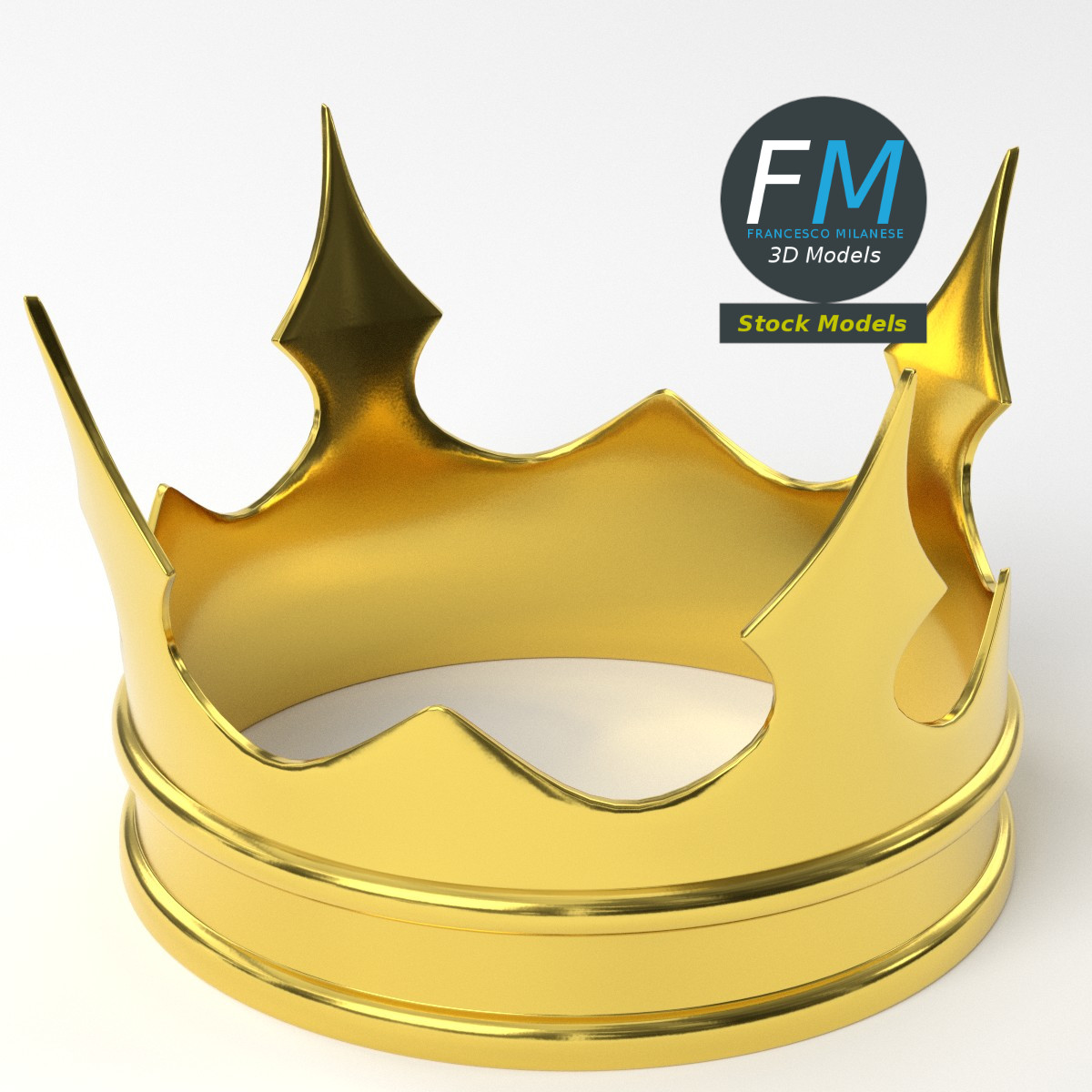 3D-Modell - Goldene Königskrone - 05