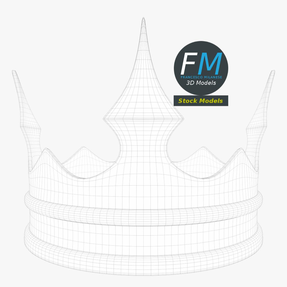 3D-Modell - Goldene Königskrone - 07