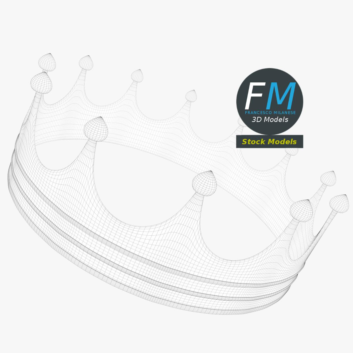 3D-Modell - Goldene Königskrone - 07