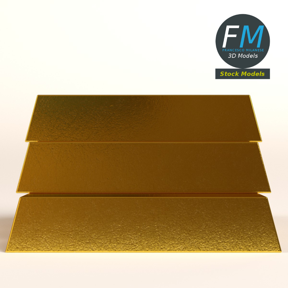 3D-Modell - Goldbarren - 04