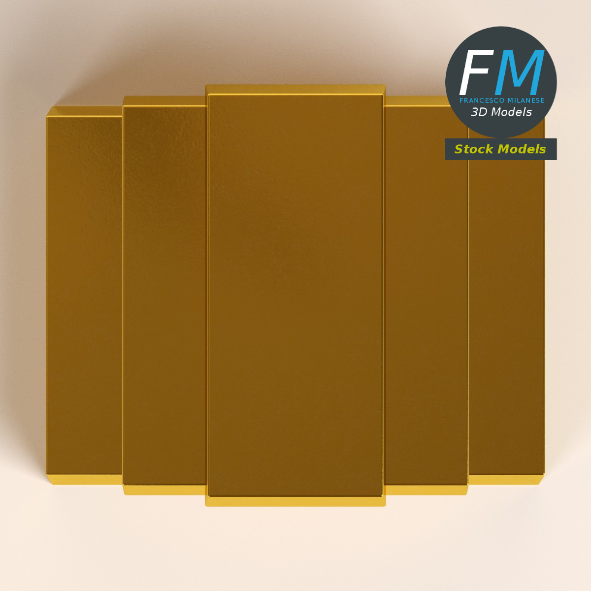 3D-Modell - Goldbarren - 06