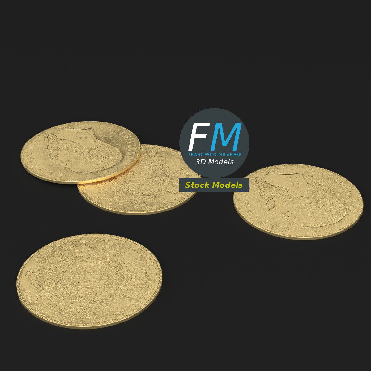 3D-Modell - Goldmünzen - 03