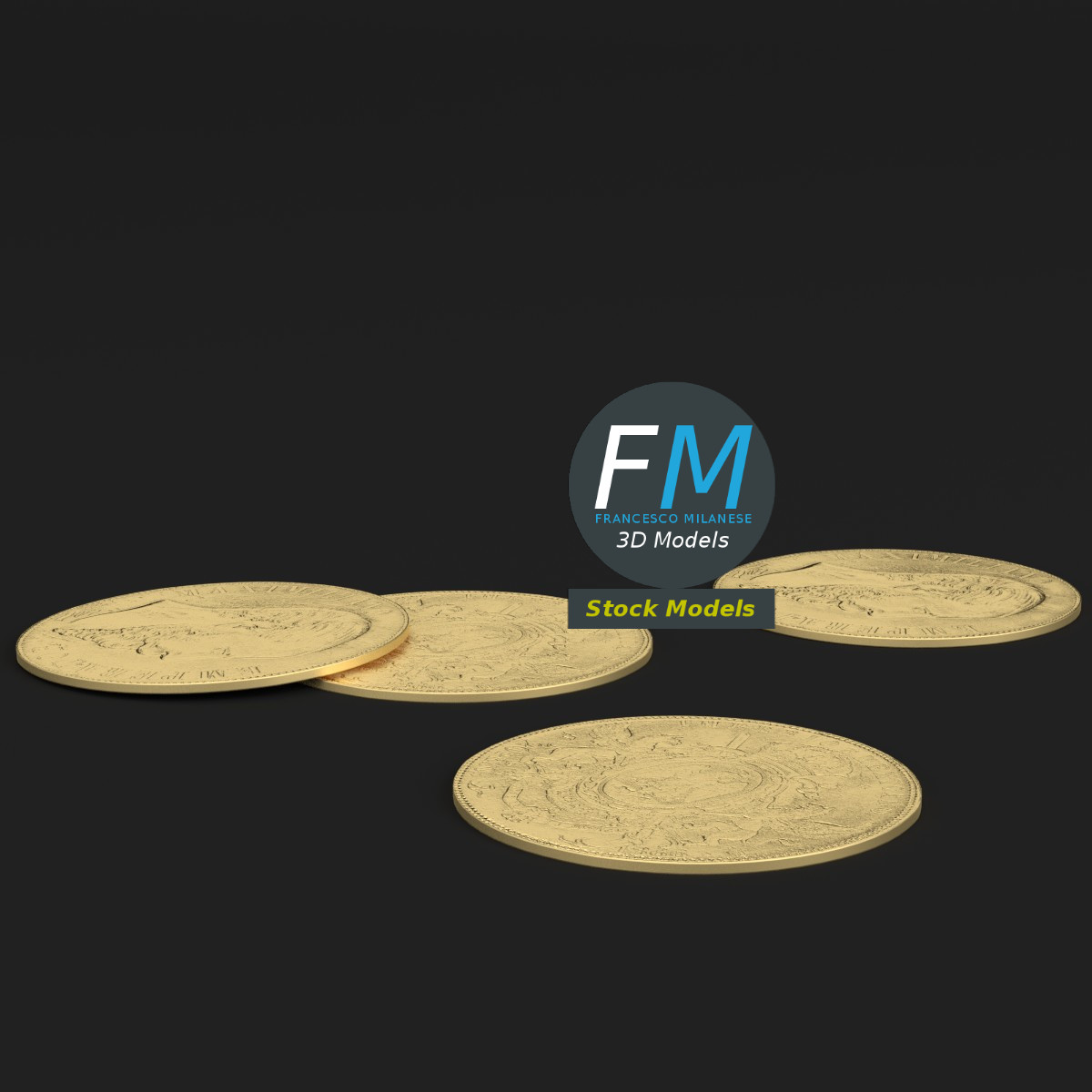 3D-Modell - Goldmünzen - 04