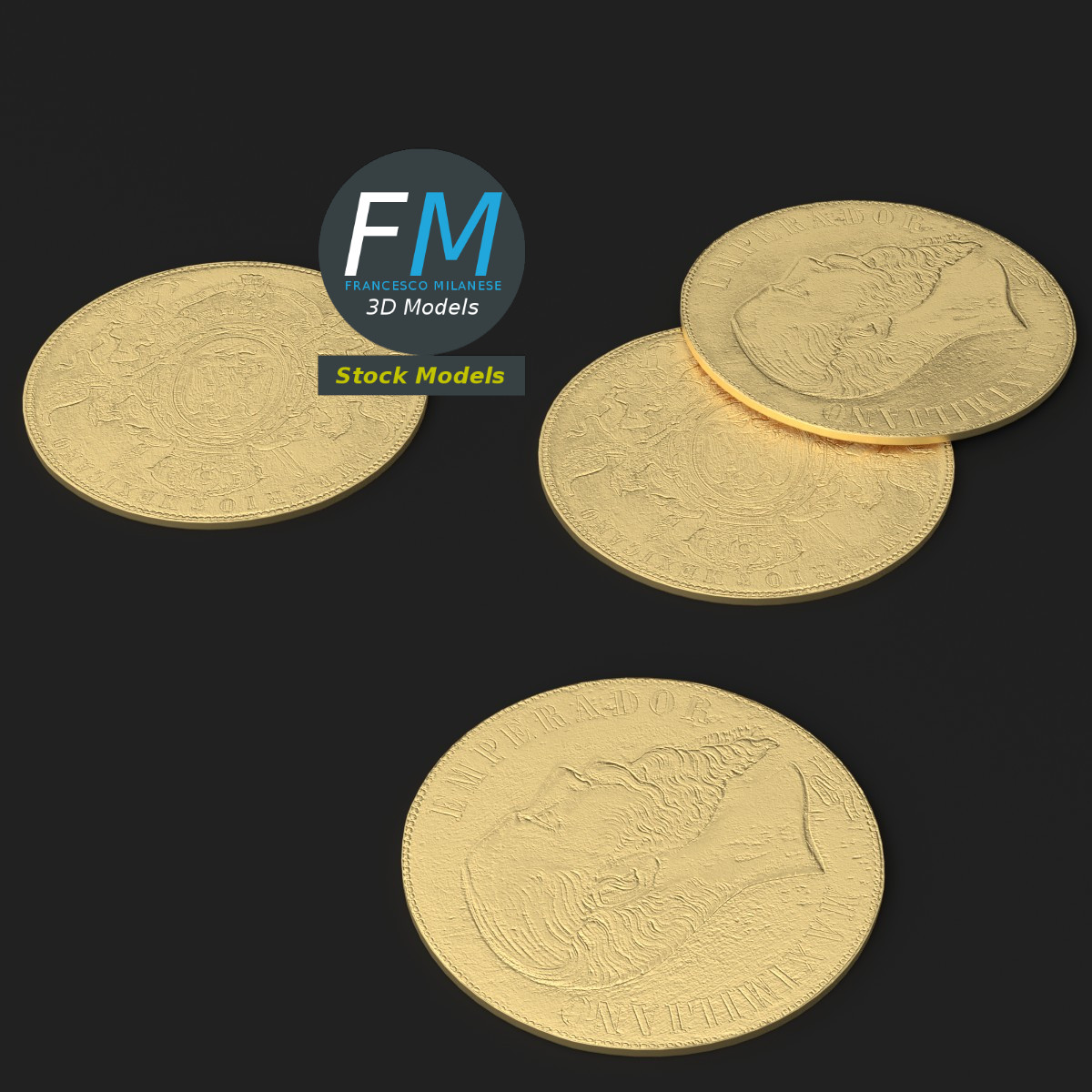 3D-Modell - Goldmünzen - 05