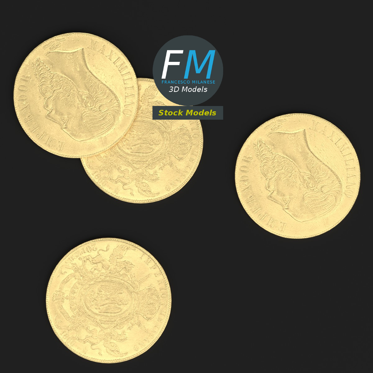 3D-Modell - Goldmünzen - 06
