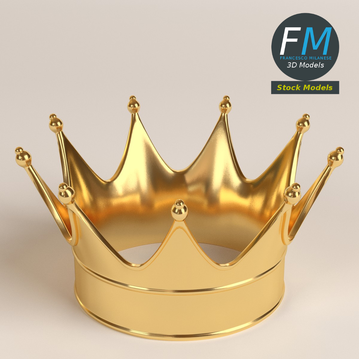 3D-Modell - Goldkrone - 01