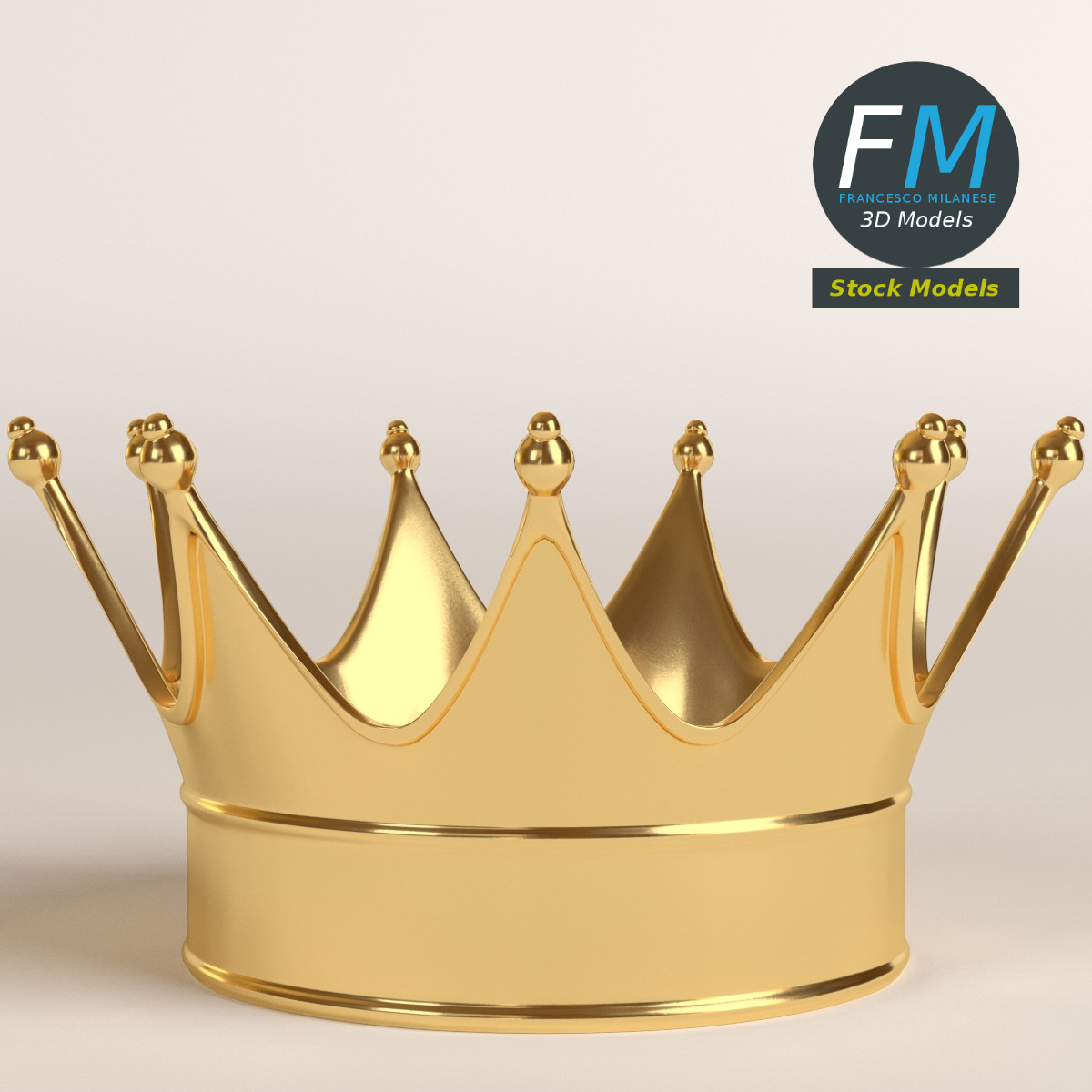 3D-Modell - Goldkrone - 02