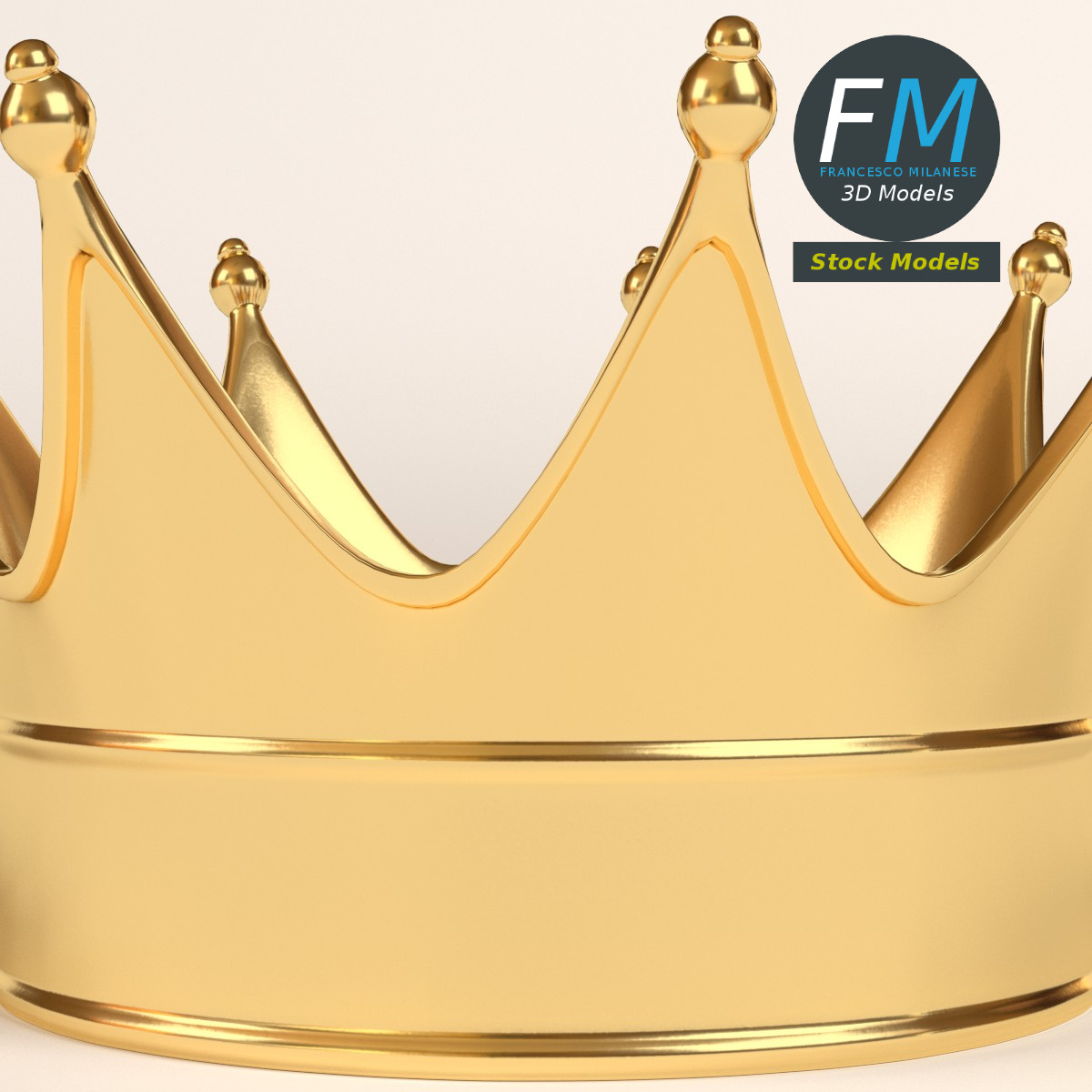 3D-Modell - Goldkrone - 04