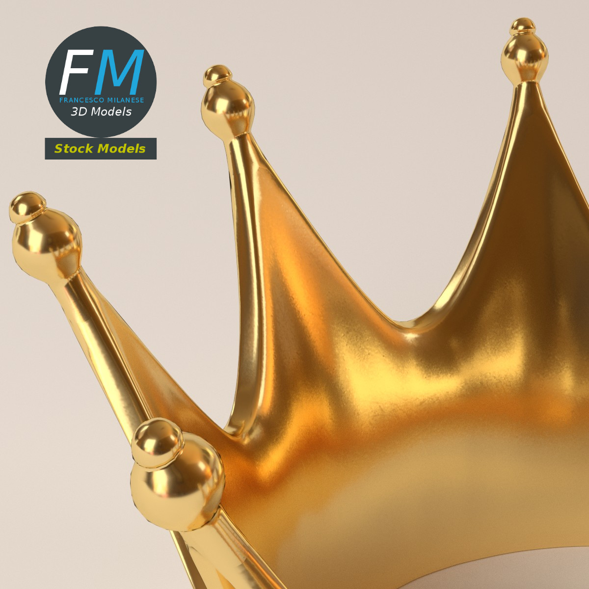 3D-Modell - Goldkrone - 05