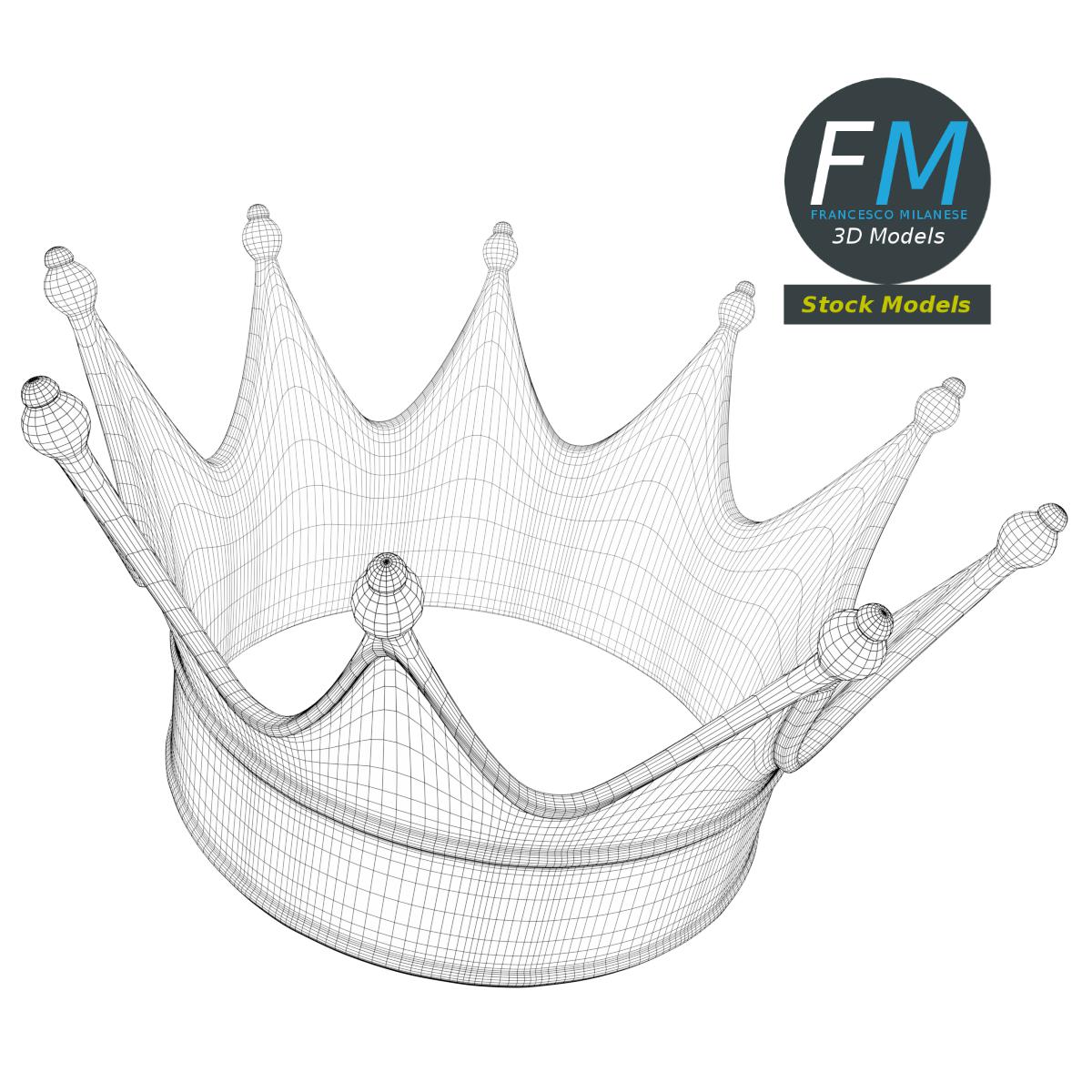 3D-Modell - Goldkrone - 07