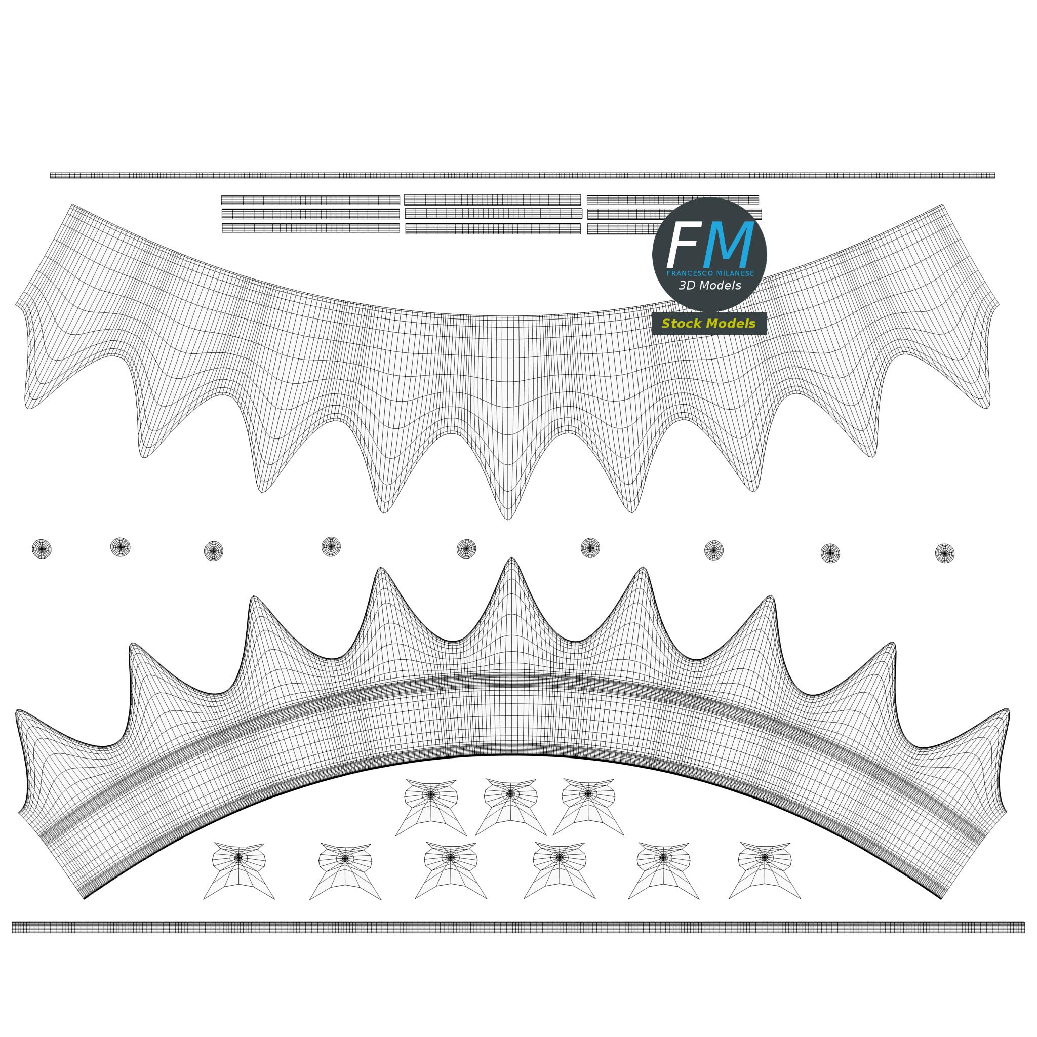 3D-Modell - Goldkrone - 11 3D-Modell - Goldkrone - 11