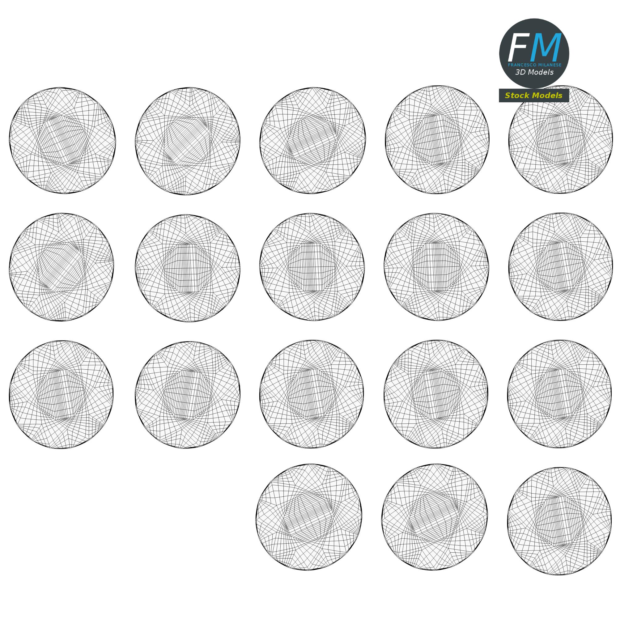 3D-Modell - Goldene Krone mit Roten Edelsteinen - 12 3D-Modell - Goldene Krone mit Roten Edelsteinen - 12