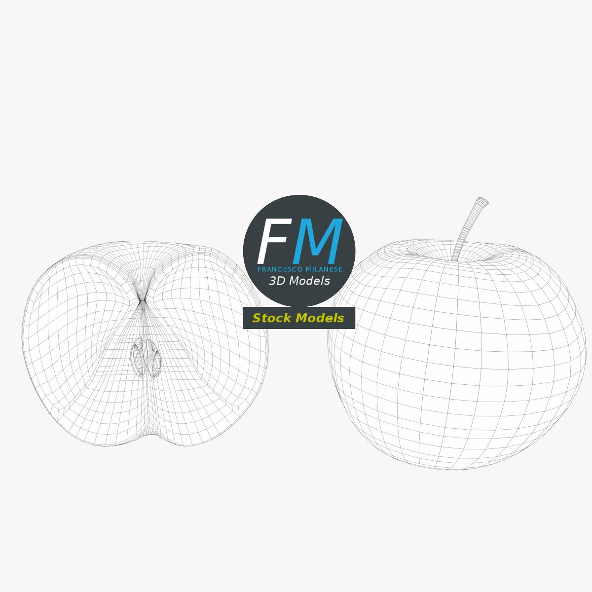 3D-Modell - Golden Delicious Äpfel - 07
