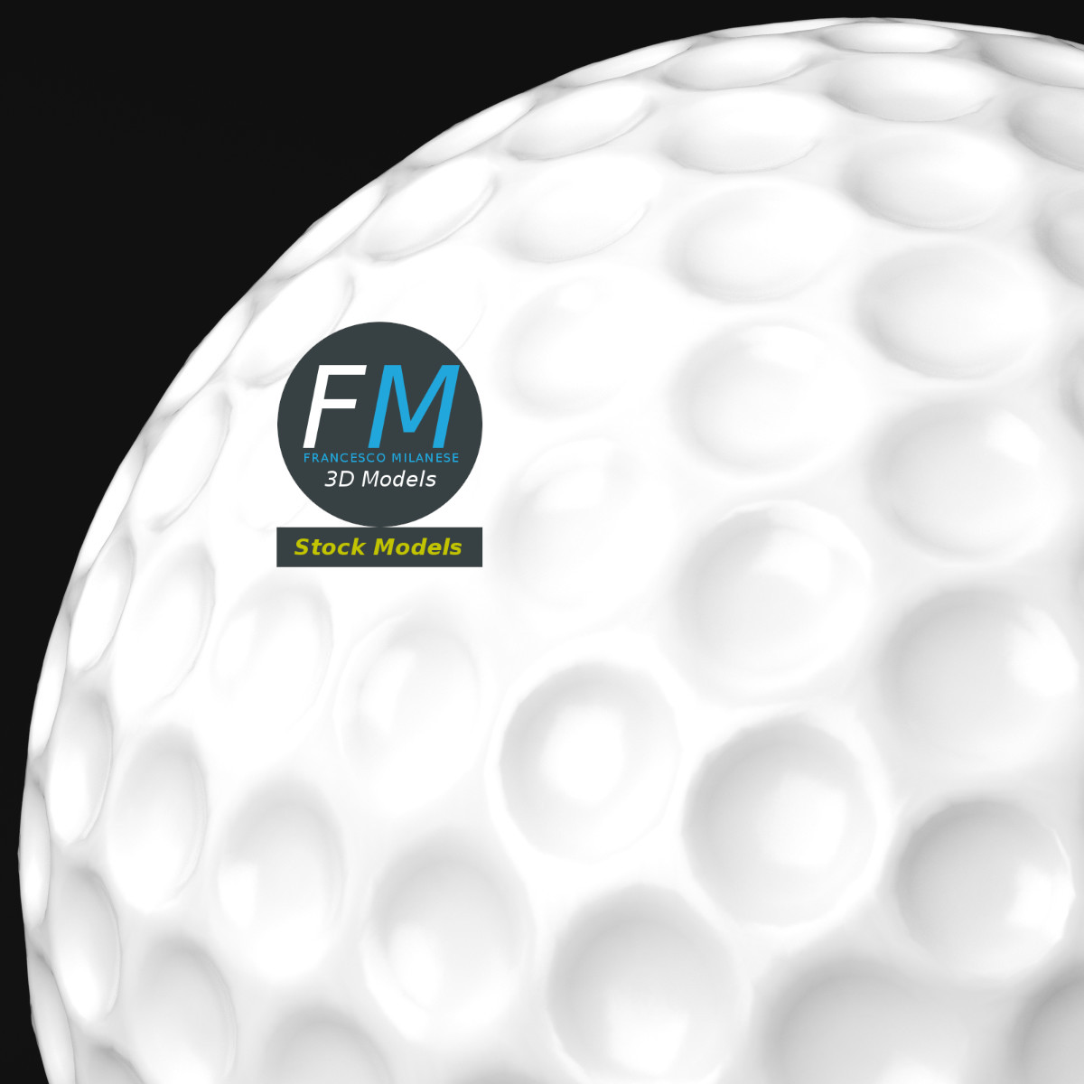 3D-Modell - Golfball mit Vertiefungen - 05