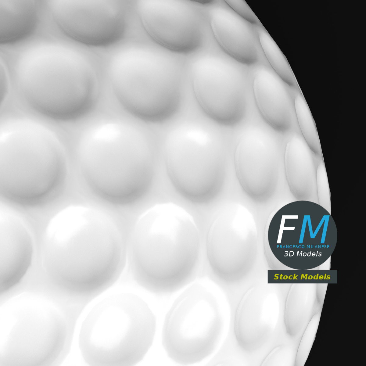 3D-Modell - Golfball mit Vertiefungen - 06