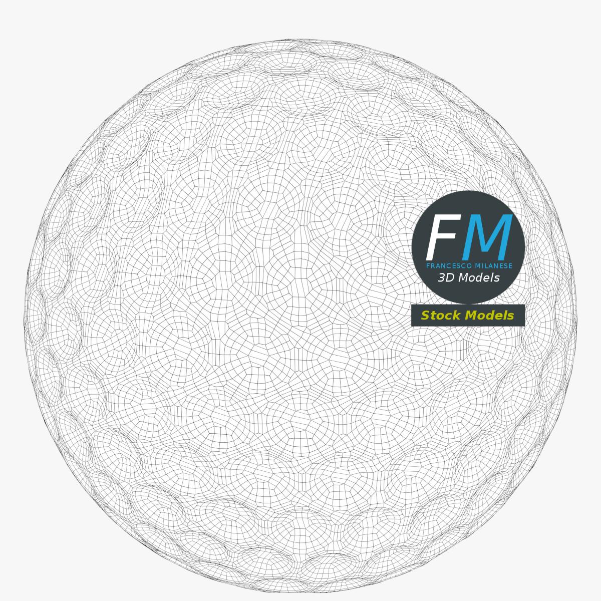 3D-Modell - Golfball mit Vertiefungen - 07
