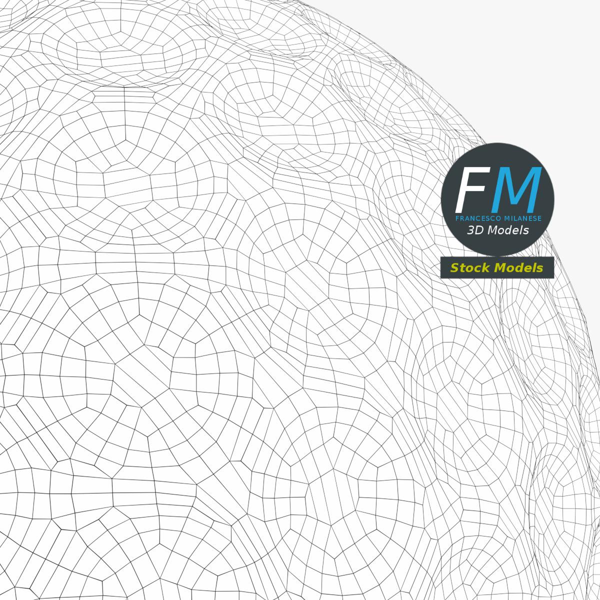 3D-Modell - Golfball mit Vertiefungen - 08
