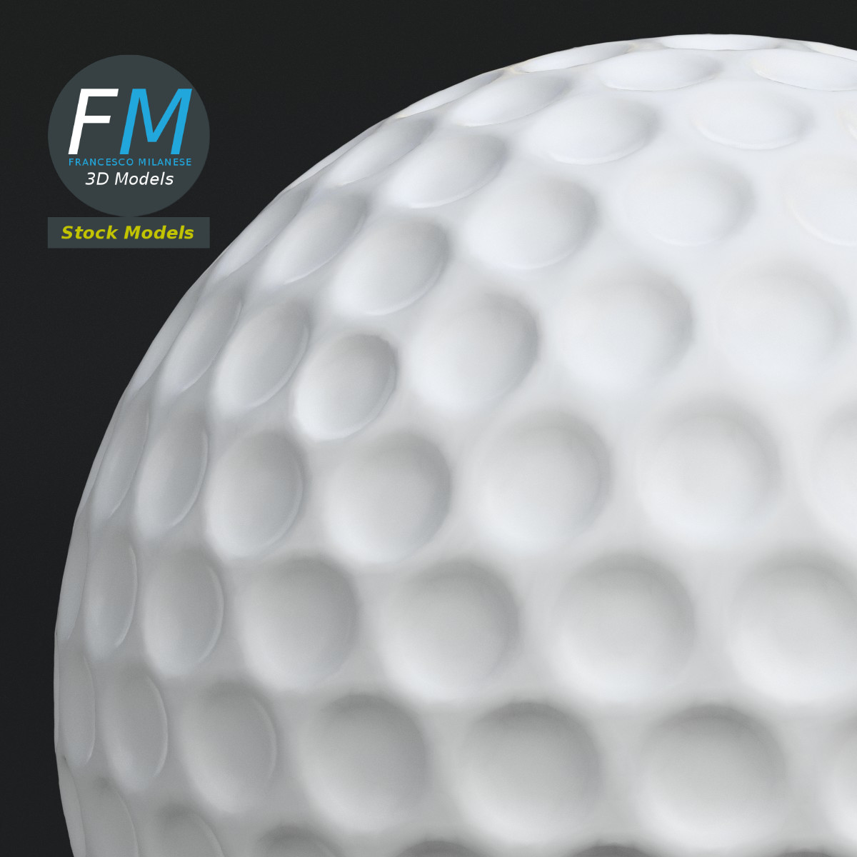 3D-Modell - Golfball und Tee - 04