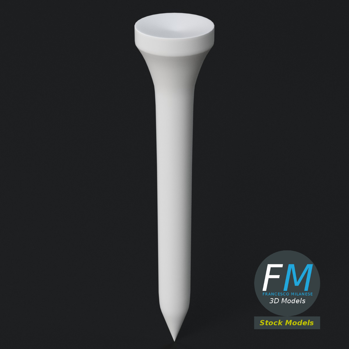3D-Modell - Golfball und Tee - 05