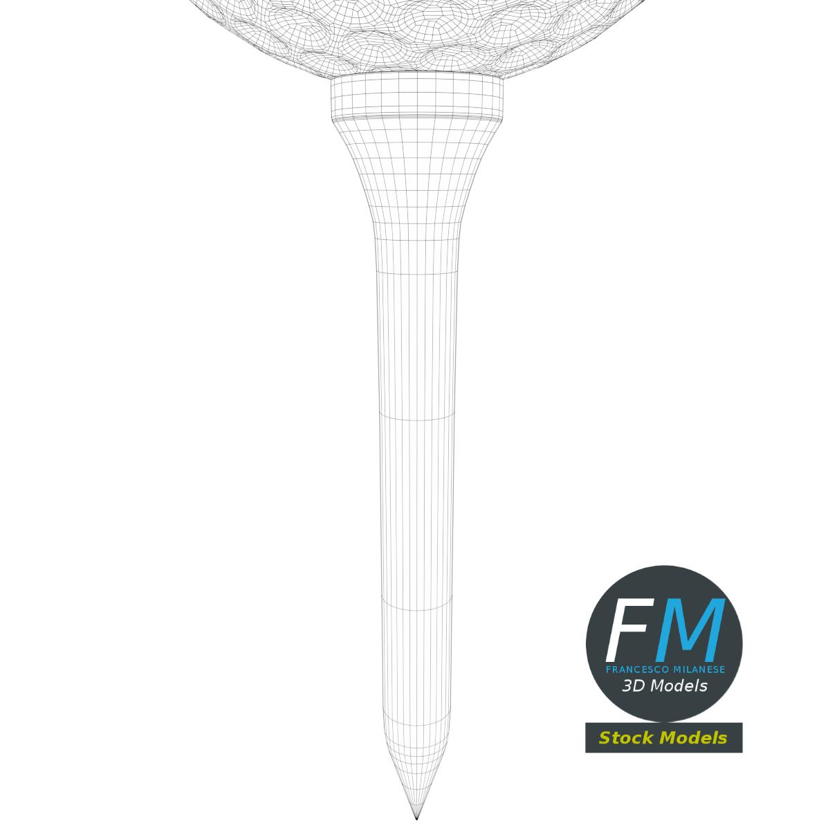 3D-Modell - Golfball und Tee - 08